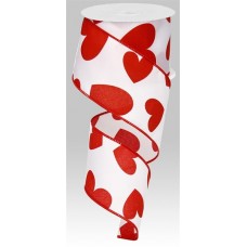 Red Hearts on White, 2.5", RG0121067