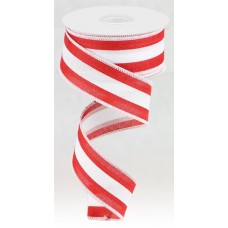 Red/White Stripe, 1.5", RG01601F3