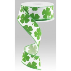 Shamrock on White, 1.5", RG0164327