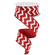 Red/White Chevron, 1.5", RG101824