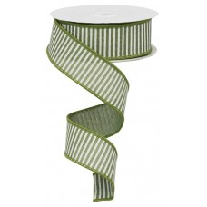 Green Stripes/White, 1.5", RG1780W9
