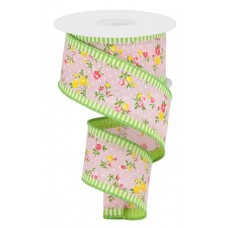 Vintage Floral/Stripe Pink, 2.5", RG881515