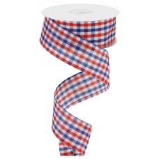 Red/White/Blue Gingham, 1.5", RGA1102A1