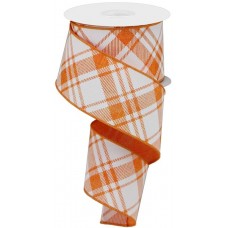 Orange/White Multi Stripe Check, 2.5", RGA127720