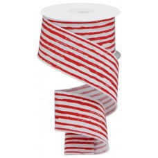 Red/White Irregular Stripe, 2.5", RGA138227