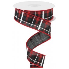 Red/Black/White Plaid, 1.5", RGC153402