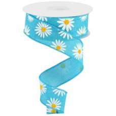 Daisy on Turquoise, 1.5", RGC1739A2
