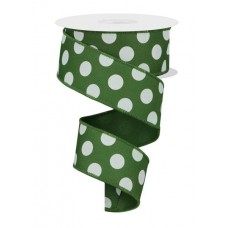 Moss Green Polka Dots, 1.5", RGE152644