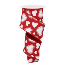 Scallop Hearts Red, 2.5", RGE172724