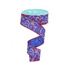 Red/Blue Multi Swirls, 1.5", RGF132825