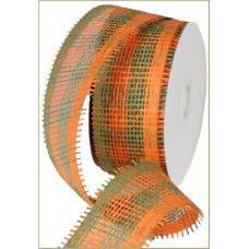 Orange/Moss Paper Mesh, 2.5", RR600255