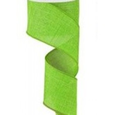 Lime Green Burlap Ribbon, 2.5", RW7876/RW7970