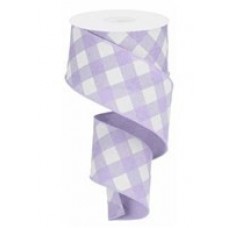 Pastel Lavender Plaid Ribbon, 2.5", RW8002