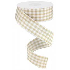 Farmhouse Beige Gingham, 1.5", RW8021