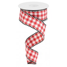 Red & White Gingham, 1.5", RW813824,RW8139