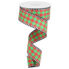 Red & Green Gingham, 1.5", RW813868