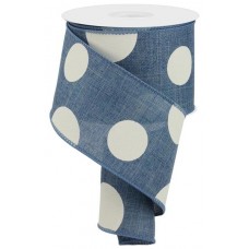 Denim w/Ivory Dots, 2.5", RX91438K