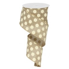 Medium Multi Dots/Beige Ribbon, 2.5", RX9146TT