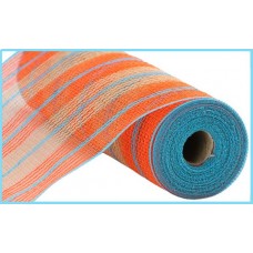 Orange/Turquoise Stripe Mesh, 10.25", RY8330X4